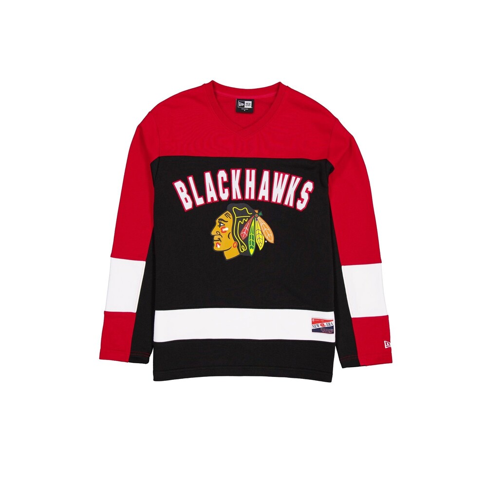 New Era Chicago Blackhawks Throwback Long Sleeve T-Shirt - Size XXL